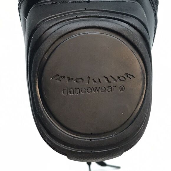 Revolution 901 Black Leather Split Sole Dance Shoe Women's 9.5 AD M Jazz Lace Up - Picture 11 of 12